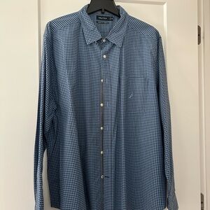 Nautica Men's Navy Gingham Shirt
